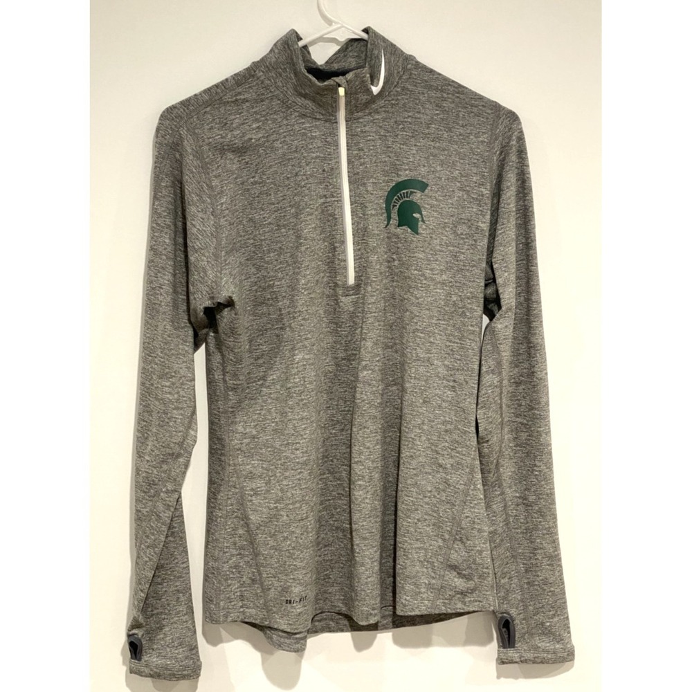 MSU Nike Pro Dri-Fit Quarter Zip Long Sleeve Athletic Pullover Women's Medium